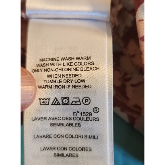 Ralph Lauren Women Large‎ Brown Floral Long Sleeve Button Up Boho Hippie Shirt - Picture 7 of 9